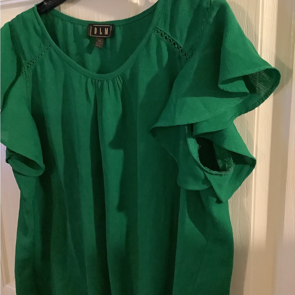 OLM Brand blouse, beautiful green color, size XL - Picture 4 of 6